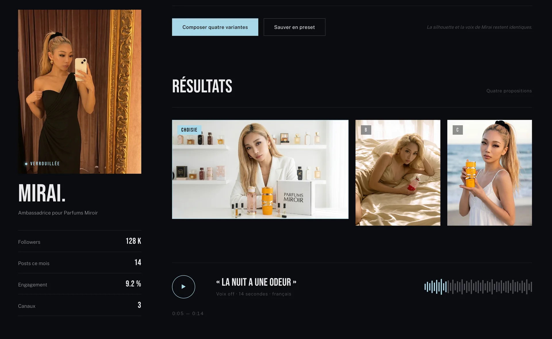 Spectre Studio IA · interface Ambassadeurs